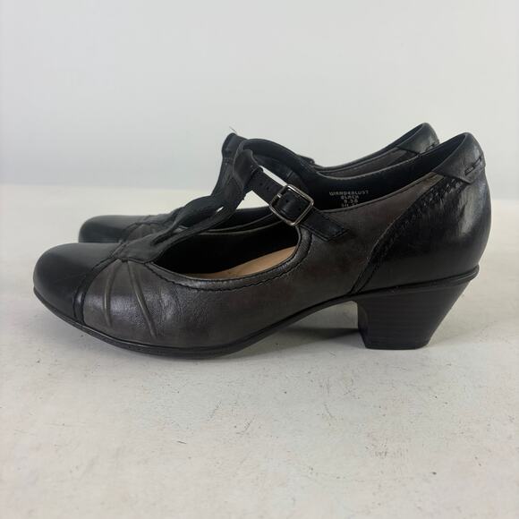 Earth Wanderlust Retro Gamine wo Tone T Strap Mary Jane Pumps Sz 8 - Picture 6 of 8